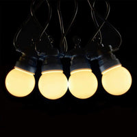 Mr Crimbo 20 Connectable Outdoor LED Festoon String Lights - MrCrimbo.co.uk -XS4406 - Warm White -bulb lights